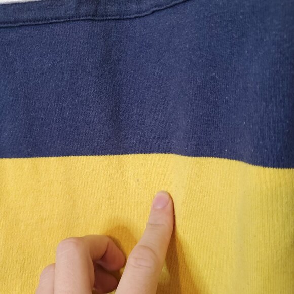 Vintage 90s Michigan University Wolverines Nike Long sleeve Rugby Shirt Size 2XL - Picture 6 of 6